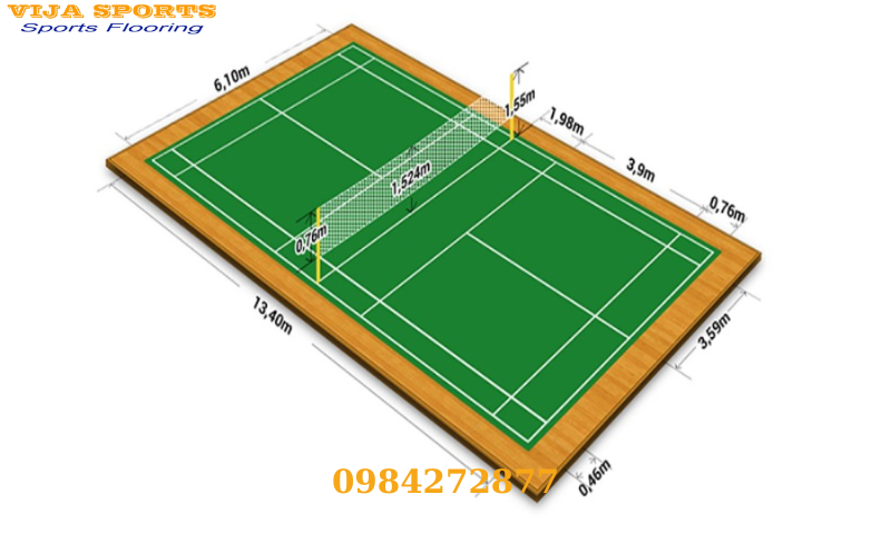 Một Số Cấu Tạo Mặt Sân Pickleball Theo Tiêu Chuẩn Quốc Tế 4 Cấu tạo sân Pickleball