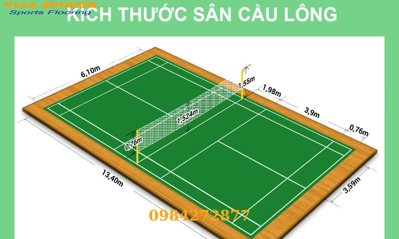 Cấu Tạo Sân Cầu Lông Chuẩn Quốc Tế 1 Cấu Tạo Sân Cầu Lông