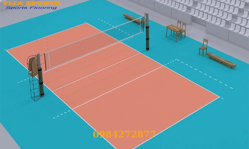 Cấu tạo sân bóng chuyền