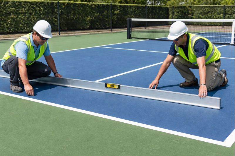 Dịch vụ kiểm tra độ phẳng mặt sân Pickleball
